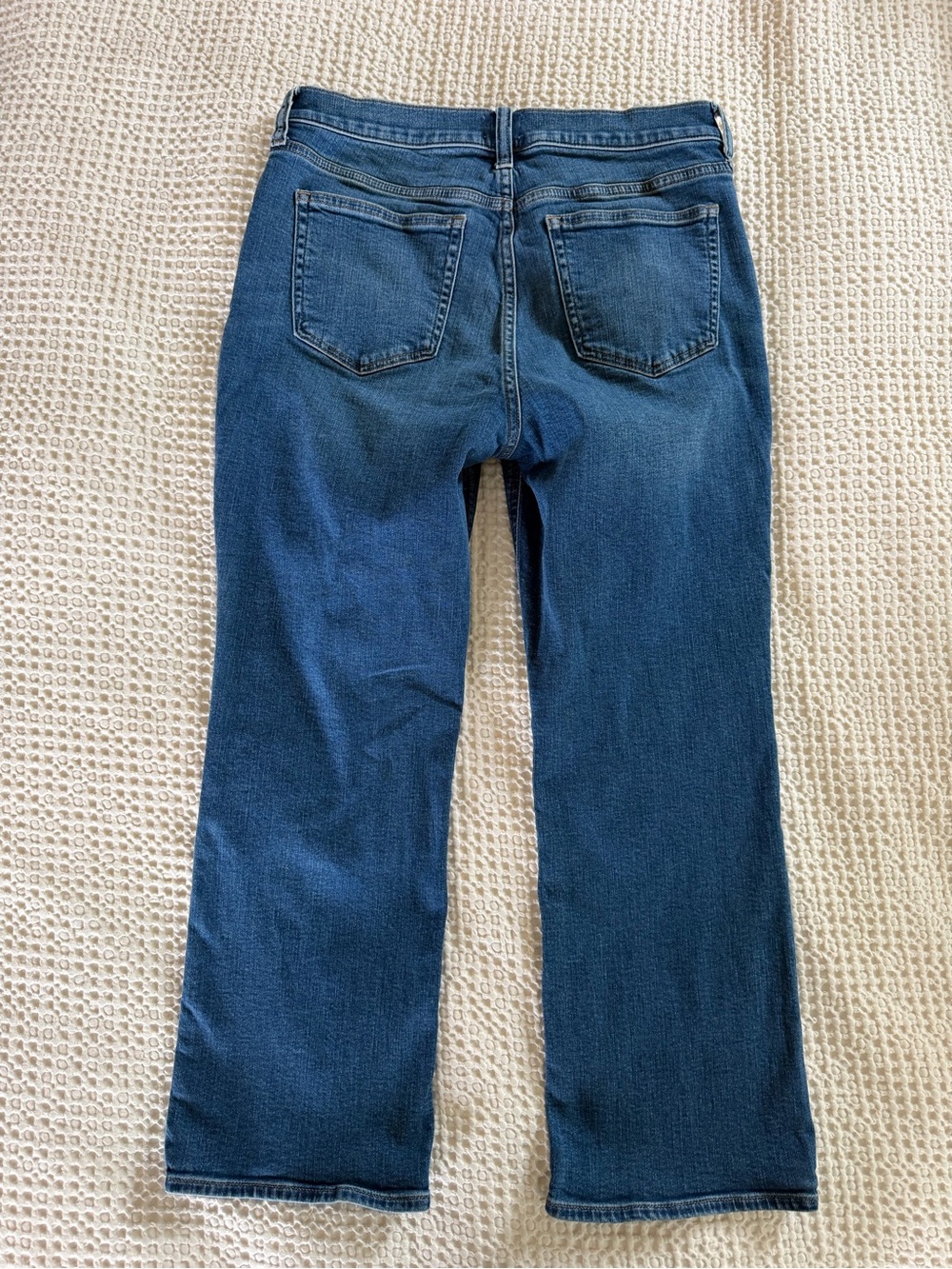 J.Crew Mid-Rise Flare Crop Jeans Size 29 Medium Blue - Picture 3 of 11